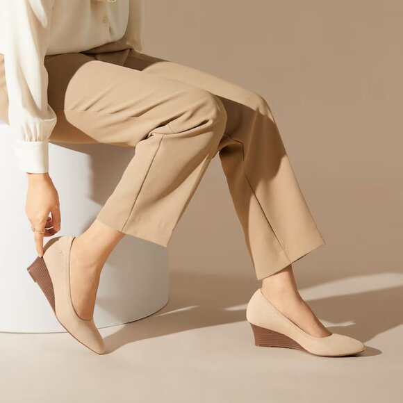 Vivaia Shoes - VIVAIA Tamia Wedge Pro Almond Toe Wedges in Almond Color Size US 8.5 EU 39.5 New